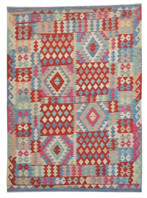 Sheep Quality Wool Hand woven  200x148 cm Afghan kilim Carpet Rug 6'5x4'8 ft