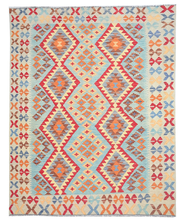 Sheep Quality Wool Hand woven  Afghan kilim Carpet Kilim Area Rug 6'1x4'9