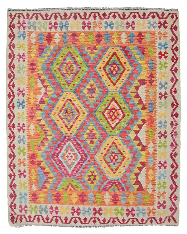 6'2x4'7  Kilim Wool Hand woven  191x146 cm Afghan kilim Carpet Area Rug