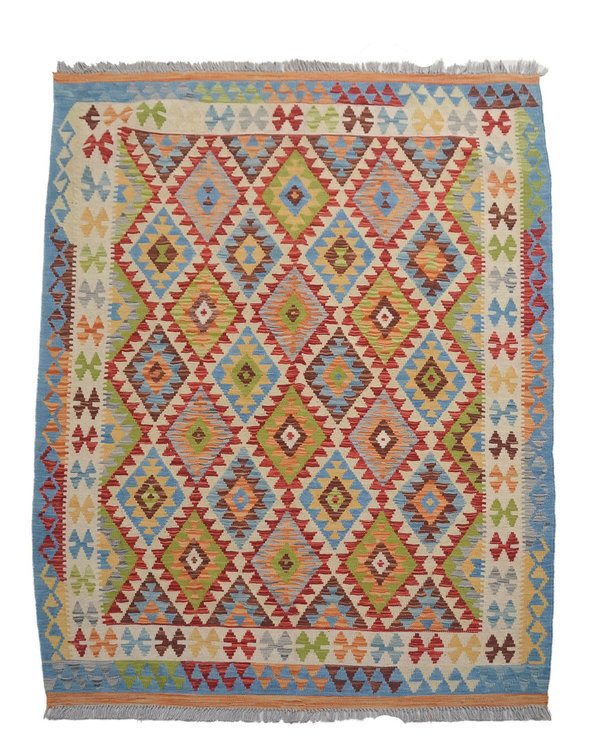 Sheep Quality Wool Hand woven  198x150  cm Afghan kilim Carpet Kilim Rug 6'4x4'9 ft