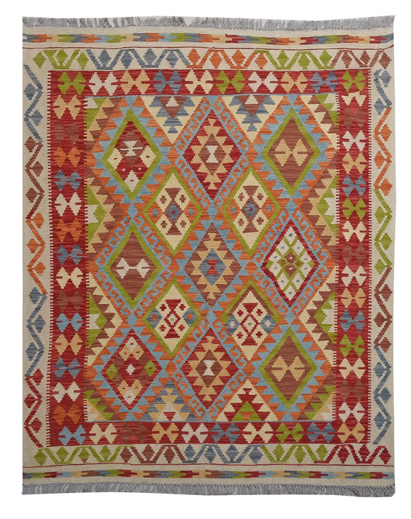 Sheep Quality Wool Hand woven 198x150 cm Afghan kilim Carpet Kilim Rug 6'4x4'9ft