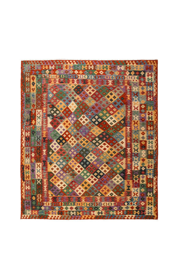 exclusive Sheep Wool Hand woven 300x252 cm Afghan kilim Carpet Rug 9'8x8'2