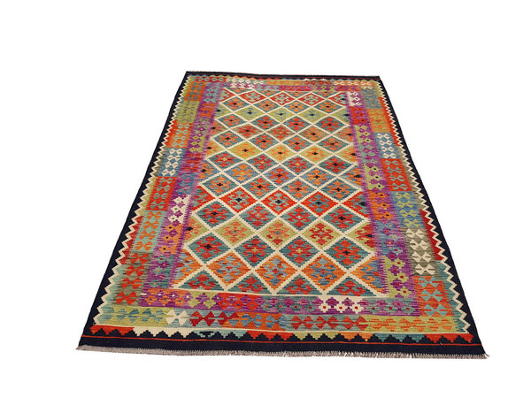 8'43x5'57 exclusive Sheep Wool Hand woven Afghan kilim Carpet Rug
