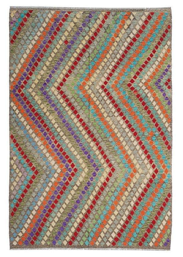 9'64x6'85 exclusive Sheep Wool Hand woven Multi color Afghan kilim Carpet Rug
