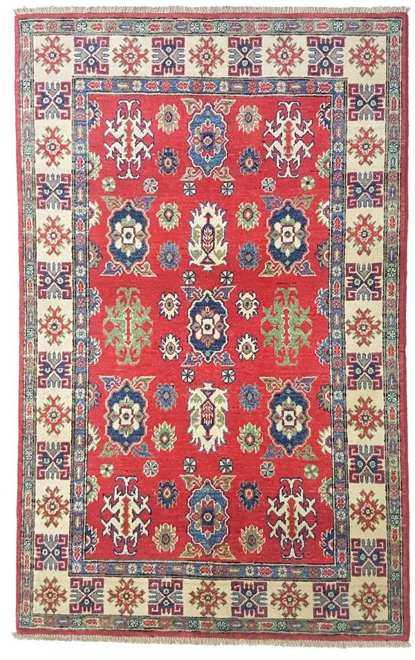 Hand knotted  5'8x3'9 wool kazak area rug  179x120 cm  Oriental carpet