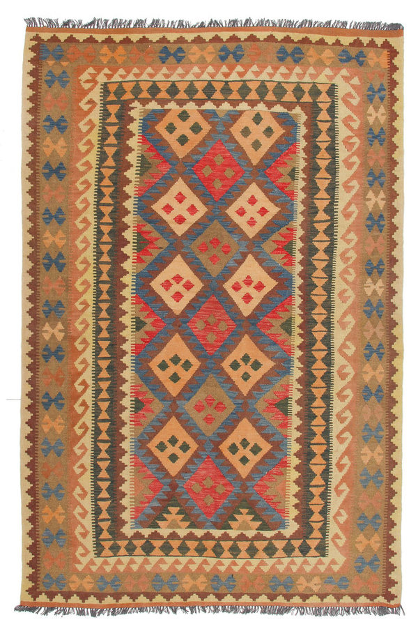 8'59x5'67 exclusive Sheep Wool Handwoven Multicolor Afghan kilim Area Rug Carpet
