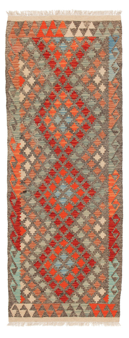 6'49x2'39 Wool Handwoven Multicolor Traditional Afghan kilim Hallway runner