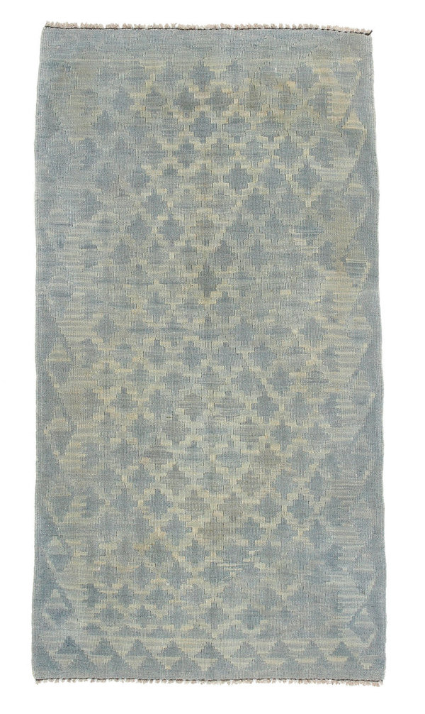 4'52x2'39 Sheep Wool Handwoven Natural Gray color  Afghan kilim Area Rug Carpet