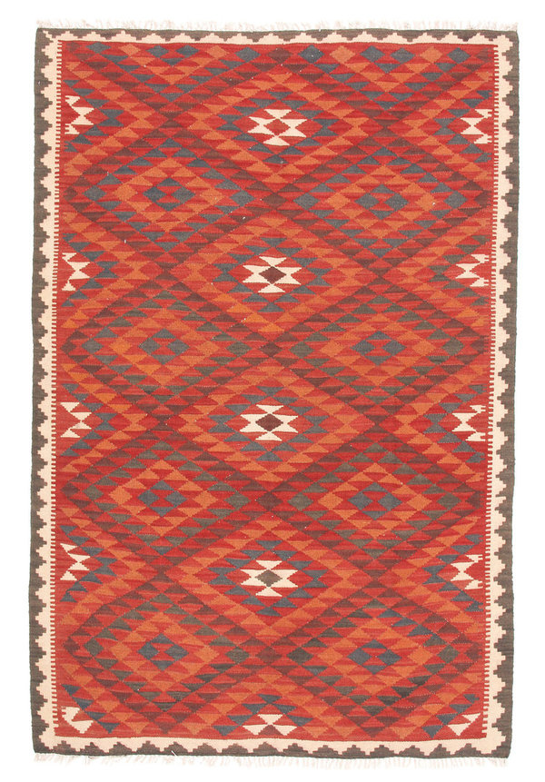 7'84x5'22 Sheep Wool Handwoven Multicolor Traditional Afghan kilim Area Rug