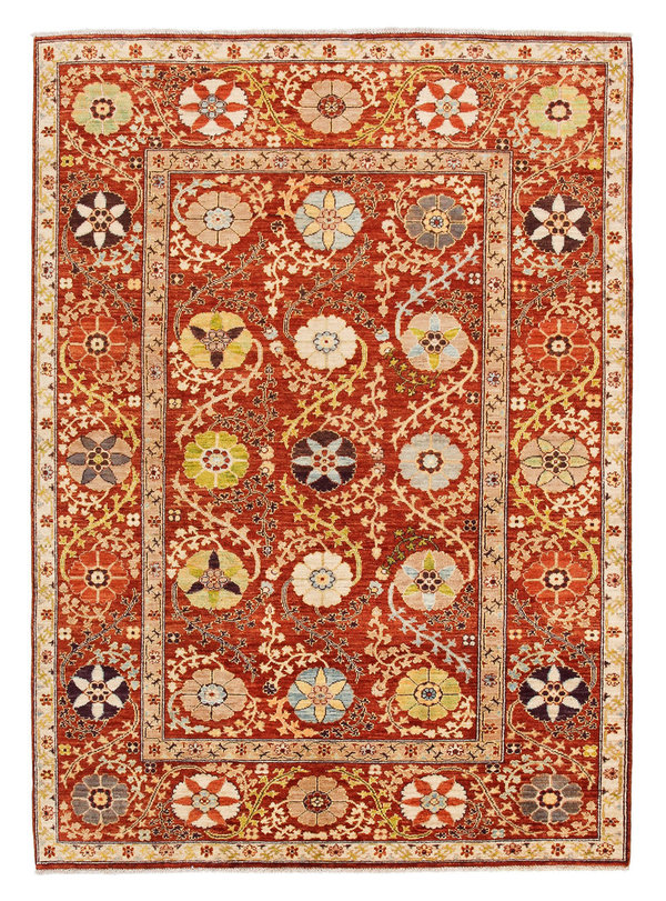 Hand knotted 7'11x5'7 Suzani  Wool Area Rug 243x171 cm  Oriental Carpet