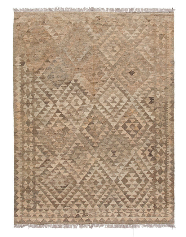 6'76x5'09 Sheep Wool Handwoven Natural color Afghan kilim Area Rug Carpet