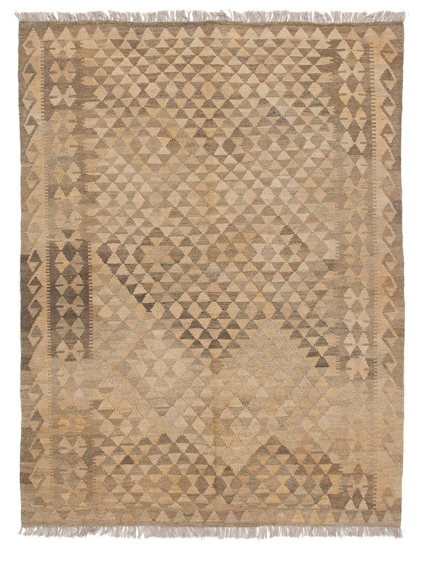 6'59x5'12 Sheep Wool Handwoven Natural color Afghan kilim Area Rug Carpet