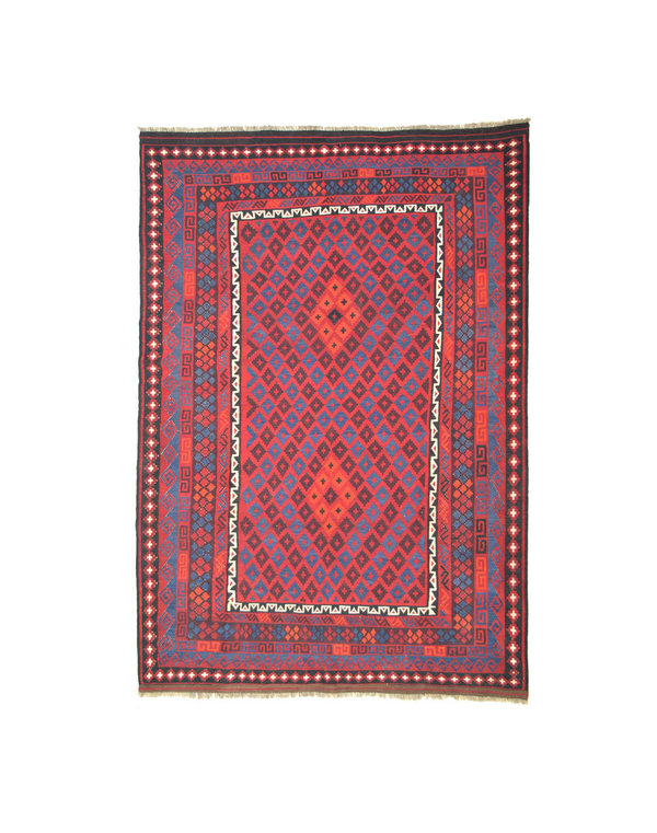 11'75x8'46 Sheep Wool Handwoven Multicolor Traditional Afghan kilim Area Rug